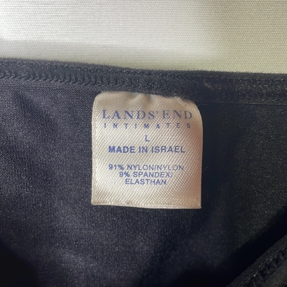 Lands’ End Intimates Basic Black Tank: - image 3